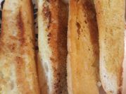 A picture of fried olive oil bread