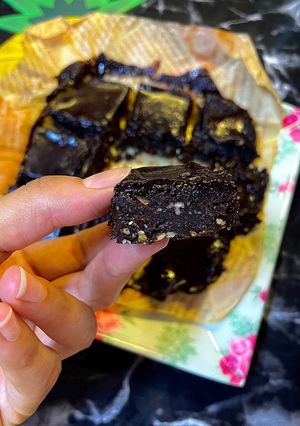 صورة لوصفة فادج شوكولاتة صحي بدون فرن 🍫 #دايت