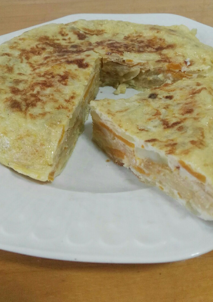 Una foto de Tortilla de patata y calabaza