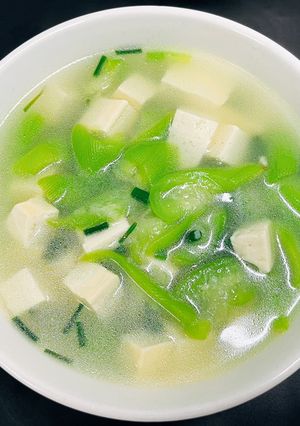Hình của món Canh mướp đậu hũ.