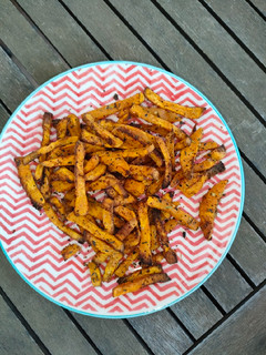 Una foto de Chips de boniato en Airfryer