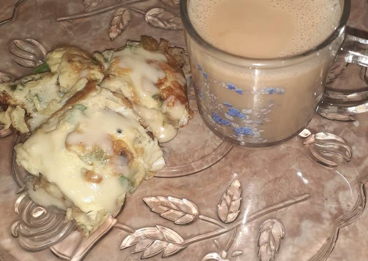 Recipe of Tasty Cheese Kabab Omelette
