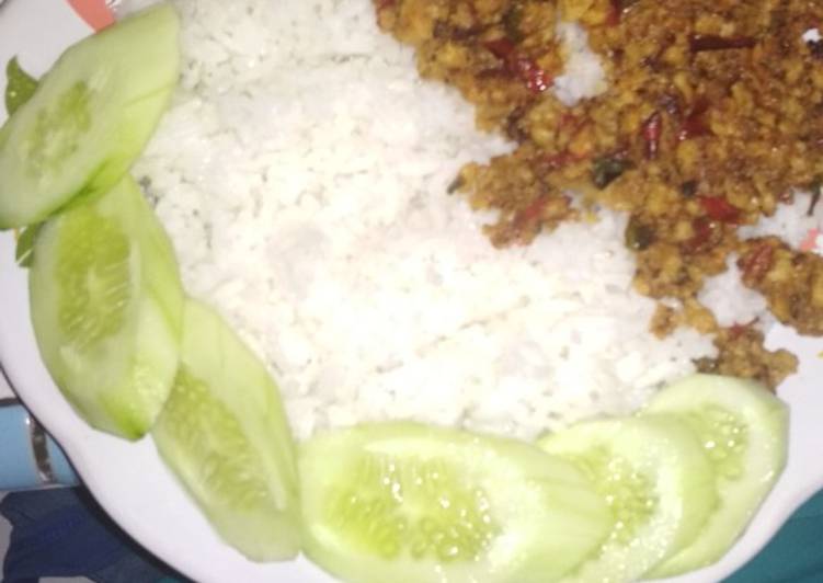 Nasi oncom sederhana mantap