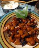 Manzanas acaramelizadas con yogurt