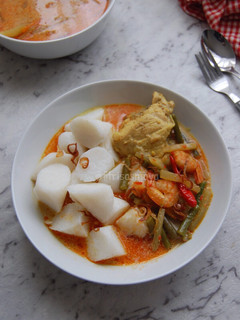 Foto resep Ketupat opor, sayur labu