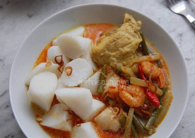 Ketupat opor, sayur labu