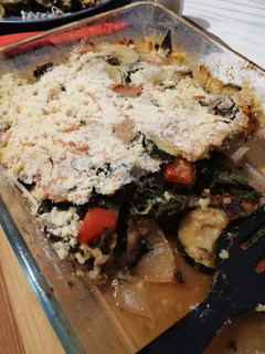 Una foto de Crumble de verduras