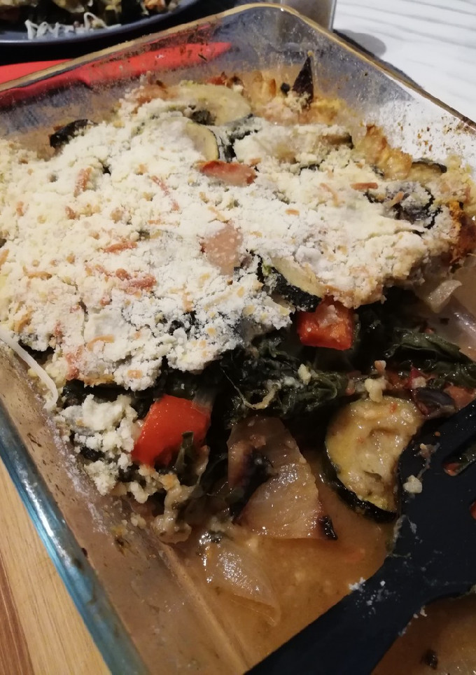 Una foto de Crumble de verduras