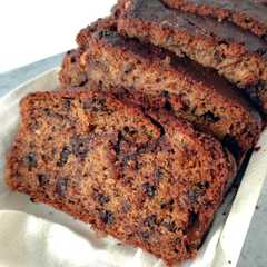 Foto principal de Banana bread {con mantequilla de cacahuete, chocolate y nueces}