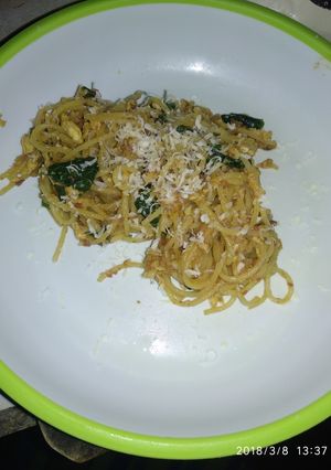 Foto resep Spagheti bayam (for Baby 2Y) Simpel