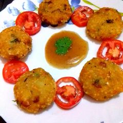 A picture of Sago peanut cutlets.