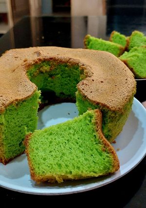 Foto resep Keto Chiffon Cake Pandan Sugar & Gluten Free