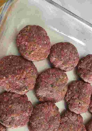 A picture of Home-made Kafta mix Lebanese Baked Kafta and Potatoes with Rice.