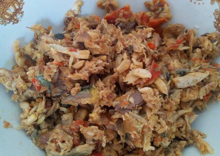 Ikan salem suwir sambel terasi