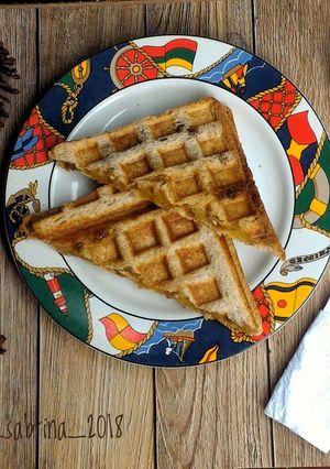 Foto resep Waffle roti gandum 🍞#bandung_recooklenidenyra