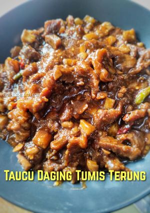 Gambar Taucu Daging Tumis Terung