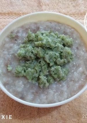 Foto resep Mpasi 7m|beras putih beef hati ayam 13 bean kacang hijau brokol