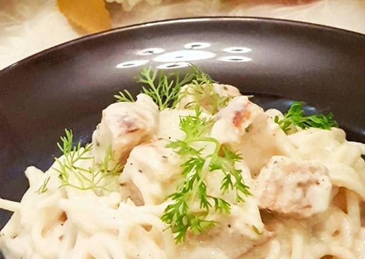 Recipe of Award-winning White sauce speghetti #ILOVEPASTA