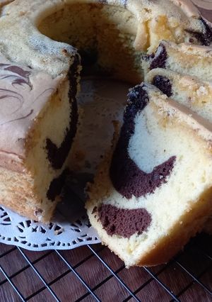 Foto resep Marmer cake ekonomis (metode all in one)