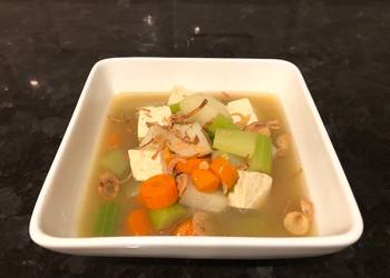 Easy Recipe Vegetables Soup Indonesian vegetarian soup Sup Tahu Delicious Simple