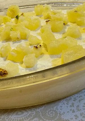 Foto de Mousse gelado de leite em pó com abacaxi