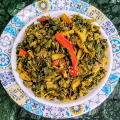 A picture of Kalmi saag (Water Spinach).