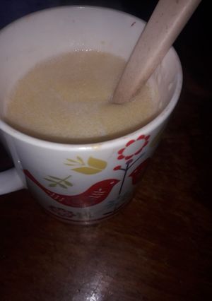 Una foto de Polenta con leche