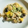 Orecchiette colorate con crema di salmone