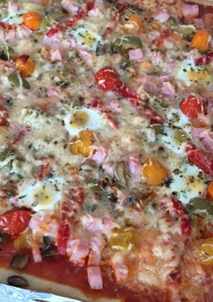 Una foto de Pizza casera con champiñones de #cocinaendirecto