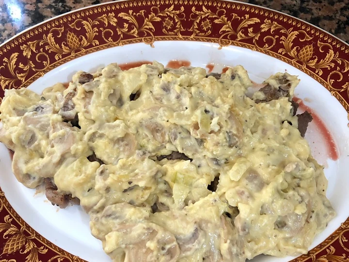 Langkah Gampang Membuat Resep Ribeye steak with mushroom sauce yang Uenak Anti Ribet, Sempurna