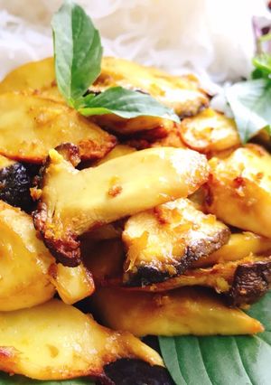 Hình của món Nấm nướng riềng mẻ.