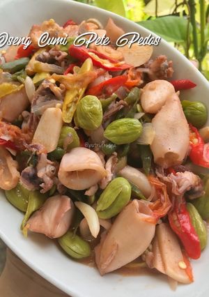 Foto resep Oseng Cumi Pete Pedas