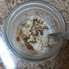 A picture of Banana Bread Overnight Oats.