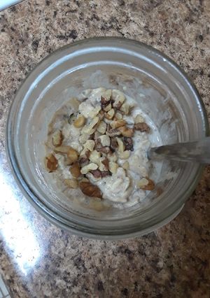 A picture of Banana Bread Overnight Oats.