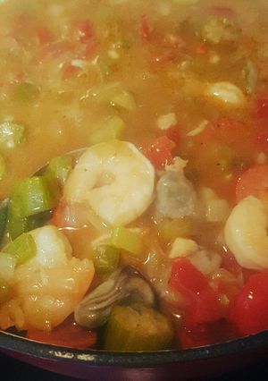 A picture of Seafood Gumbo.