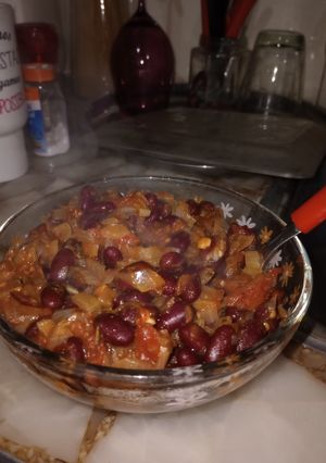 Una foto de Guiso de porotos colorados