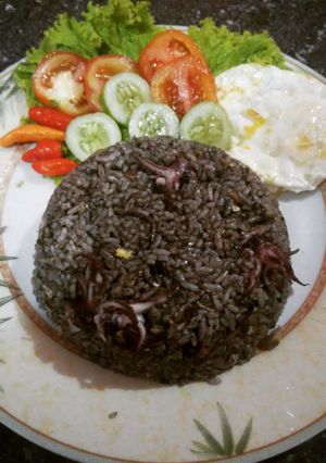 Foto resep Nasi Goreng Cumi Hitam