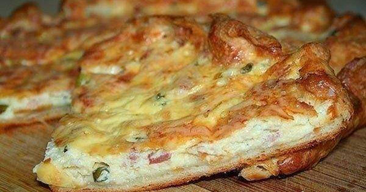 Картофельный пирог с сыром и беконом и