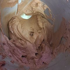 A picture of Chocolate buttercream frosting.