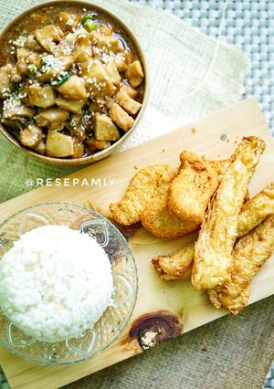 Foto resep Ayam Teriyaki (Menu Set Nasi Gurih & Gorengan)