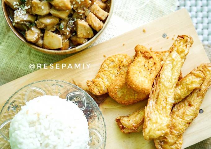 Ayam Teriyaki (Menu Set Nasi Gurih & Gorengan)