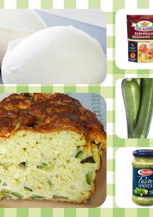 Une photo de Cake courgettes pesto