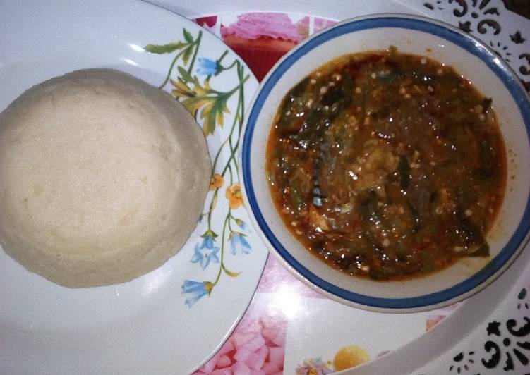 Simple Way to Make Ultimate Okro soup and semo