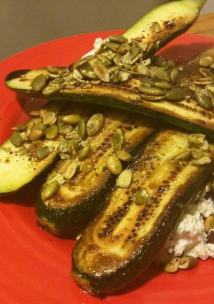 A picture of Blackened Zucchini.