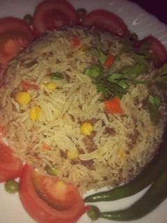 صورة لوصفة رز بالخضار