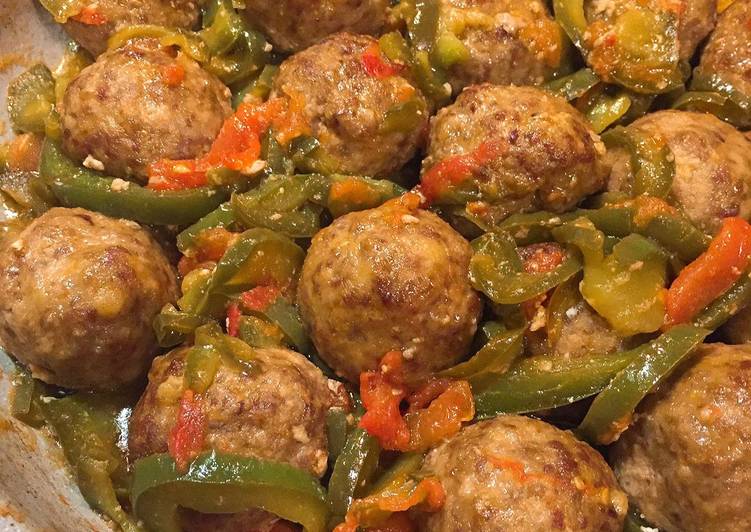 Polpette con “pipi e patati” - Rivisitazione