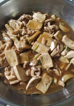 Foto resep Ayam tahu jamur saos tiram
