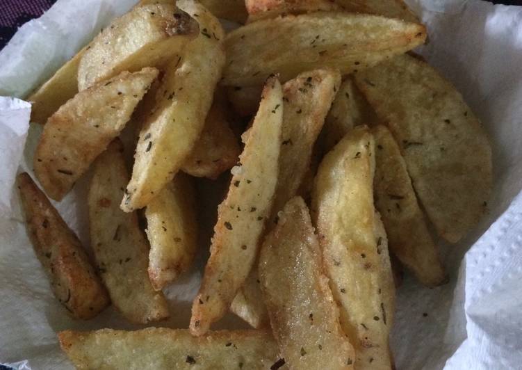 Resep: Potato Wedges / Kentang Goreng yang Enak