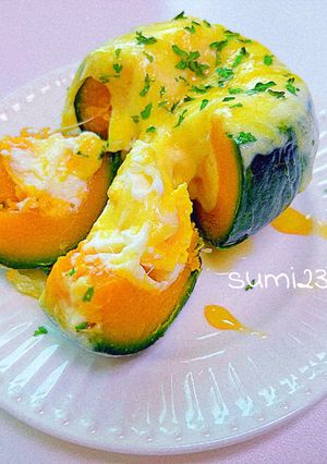 Hình của món Bí đỏ bỏ lò phô mai 🧀.