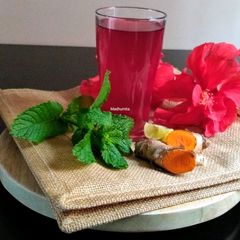 A picture of Hibiscus Kadha.